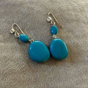 Cute beaded Turquoise Drop Earrings